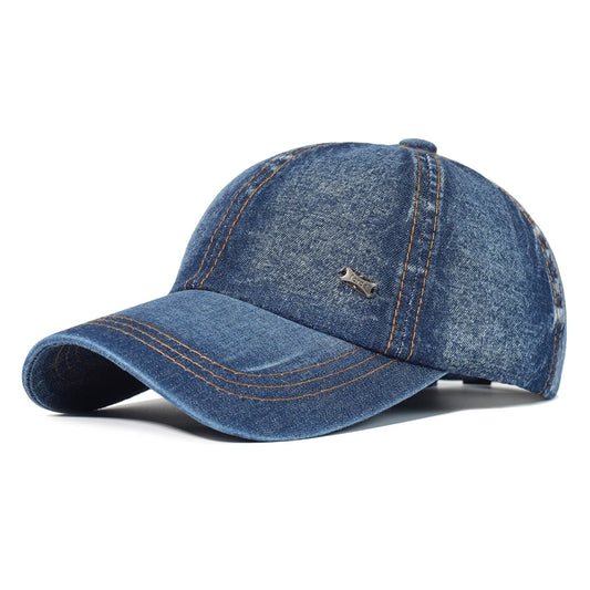 Vintage gewassen katoenen baseballpet heren dames denim papa hoed verstelbare trucker stijl laag profiel