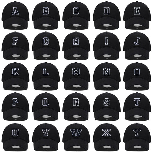 Initial Letter A-Z Embroider Baseball Cap For Men Womne High Quality Soft Cotton Fashion Team Sport Visors Snapback Caps