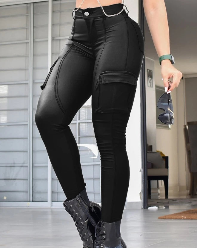 2023 Nieuwe mode damesbroek, elegant sexy zakontwerp, hoge taille, skinny broek, vrouwelijke broek, casual bodem