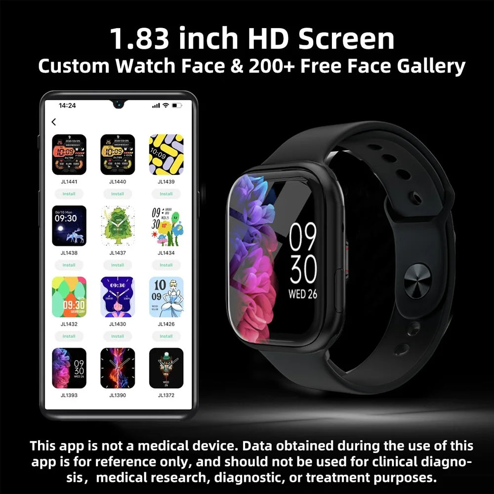 LAXASFIT Series 10 Smart Watch BT Voice Call Healthy Sports Bracelet Fitness Tracker Smart Watch Men Women Holiday Gift