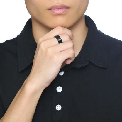 Vnox 6/8mm Spinner Ring for Men Stress Release Accessory Classic Stainless Steel Wedding Band Casual Viking Rune Sport Jewelry