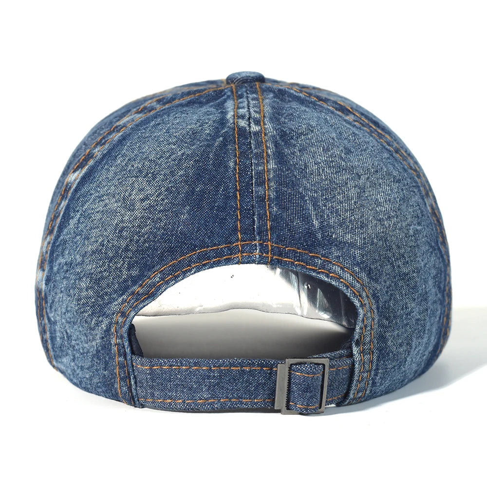 Vintage gewassen katoenen baseballpet heren dames denim papa hoed verstelbare trucker stijl laag profiel