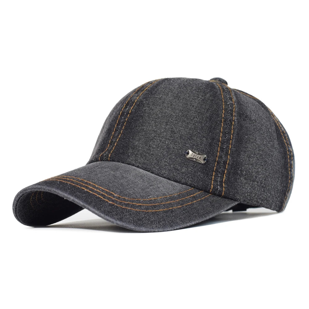 Vintage gewassen katoenen baseballpet heren dames denim papa hoed verstelbare trucker stijl laag profiel