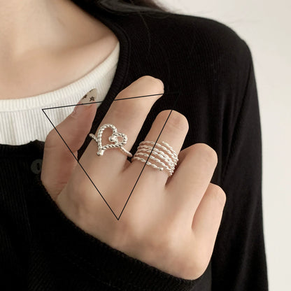 VENTFILLE 925 Sterling Silver Flower Lace Ring Korean Fashion Opening Inlaid CZ Adjustable Rings Valentine's Day Gift