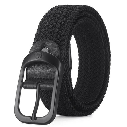 Men's Belt Casual Woven Elastic Belt Outdoor Sports Women's Belt No Need for Punching Climbing Work Belt For Men Women Fashion