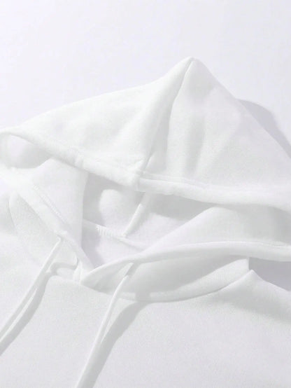 Rose Butterfly Impossible Letter Grafische Print Dames Sweatshirt Mode Warme Capuchon Losse Casual Hoodies Fleece Zachte Kleding