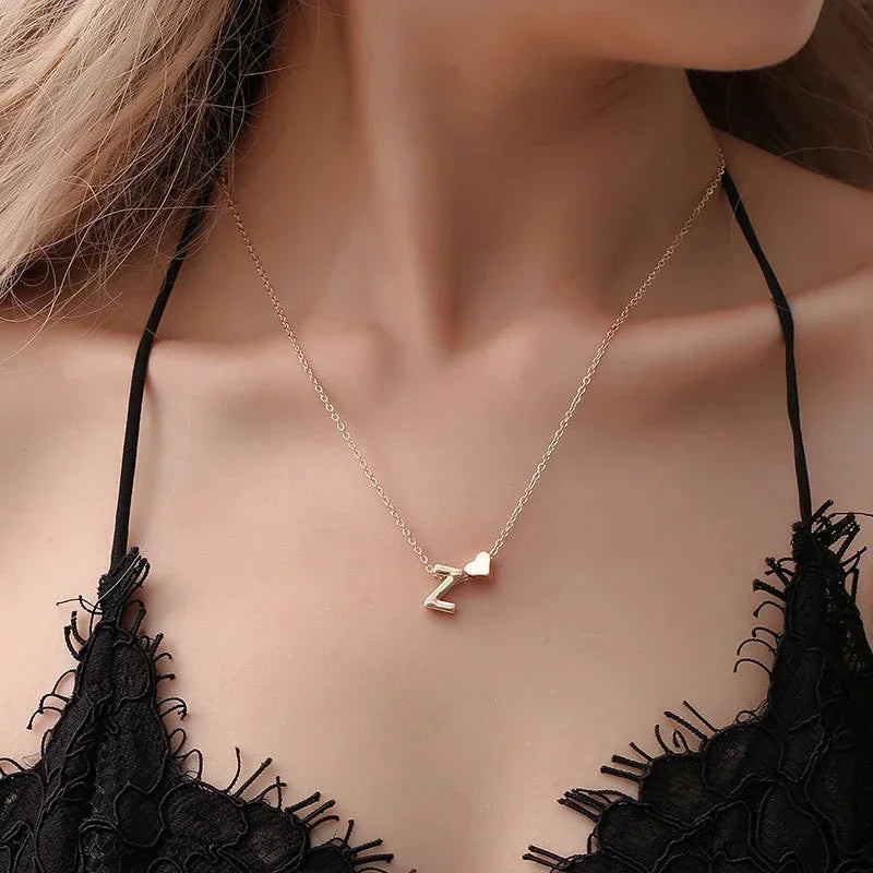 SUMENG Mode Klein Hart Sierlijke Initial Ketting Goud Zilver Kleur Brief Naam Choker Voor Vrouwen Hanger Sieraden Gift