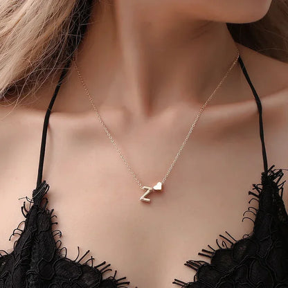 SUMENG Mode Klein Hart Sierlijke Initial Ketting Goud Zilver Kleur Brief Naam Choker Voor Vrouwen Hanger Sieraden Gift