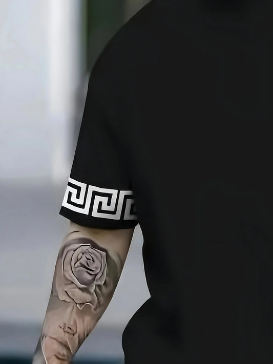 Summer 2025 Bestseller Men's Set Casual and fashionable 3D printed outdoor streetwear