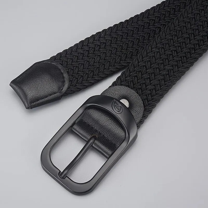 Men's Belt Casual Woven Elastic Belt Outdoor Sports Women's Belt No Need for Punching Climbing Work Belt For Men Women Fashion