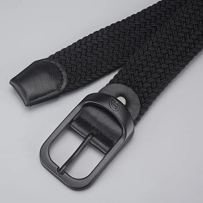 Men's Belt Casual Woven Elastic Belt Outdoor Sports Women's Belt No Need for Punching Climbing Work Belt For Men Women Fashion