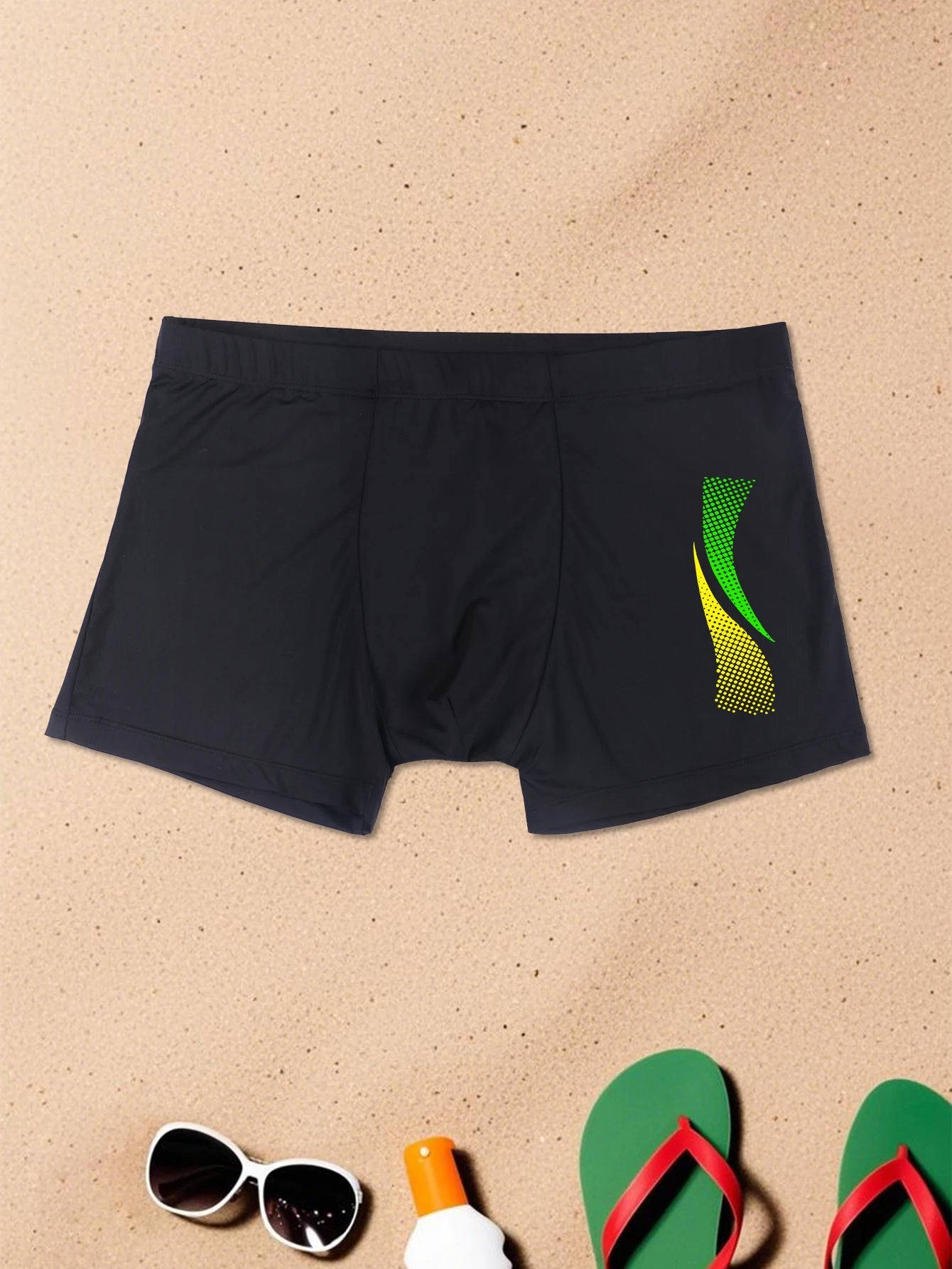 Zwembroek met modedrukken Heren Sneldrogende strandboxershorts met trekkoord Zwemkleding voor jongens Onderbroeken