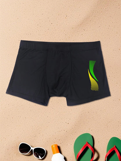 Zwembroek met modedrukken Heren Sneldrogende strandboxershorts met trekkoord Zwemkleding voor jongens Onderbroeken
