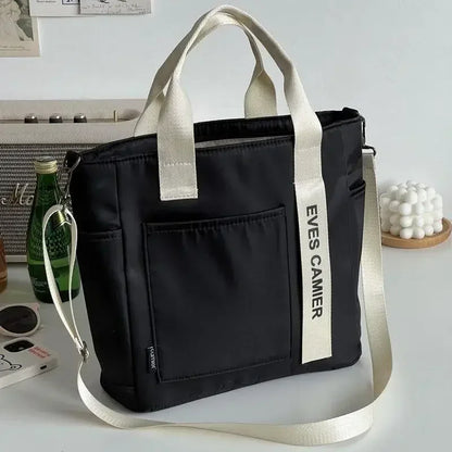 Nieuwe Casual Tote Schoudertas met grote capaciteit Nylon Waterdichte canvas handtas Eenvoudige mode Messenger Bags voor schoolmeisje