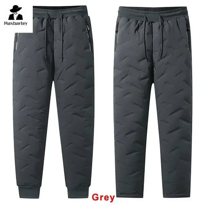 Winter donskatoenen broek Heren Casual waterdichte ritszak Verdikte wol Warme broek Jogger Outdoor Koudbestendige skibroek 7XL