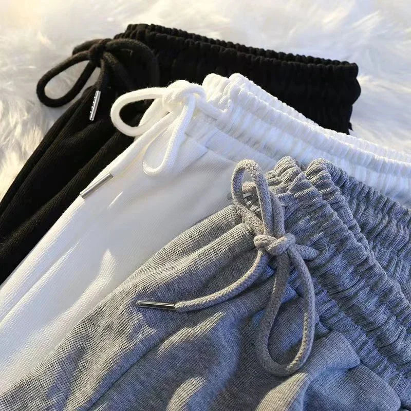 Gestreepte sportshorts dames Koreaanse mode casual mini-shorts zomer eenvoudige losse wijde pijpen shorts dames nieuw
