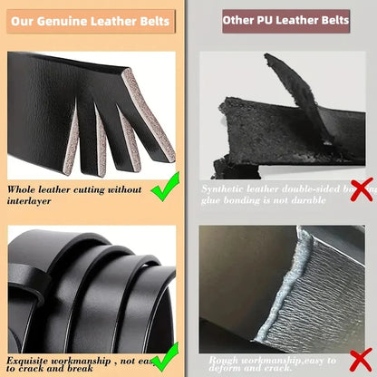 Premium Genuine Leather Women's Belt with Elegant Metal Knot Buckle Perfect for Dresses and Jeans