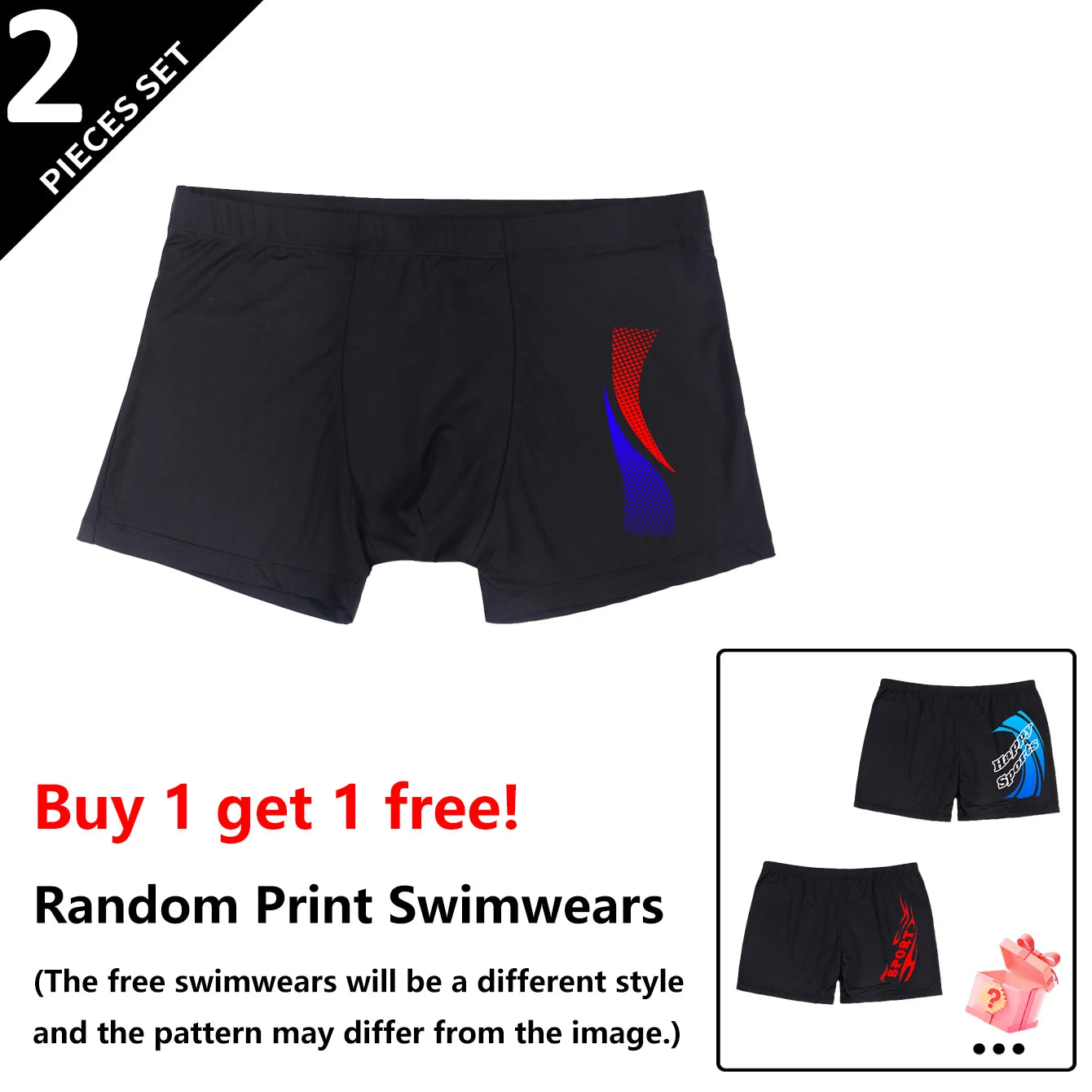 Zwembroek met modedrukken Heren Sneldrogende strandboxershorts met trekkoord Zwemkleding voor jongens Onderbroeken