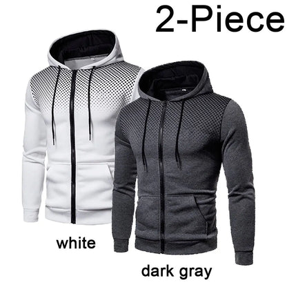 Mens Hoodie Zip Up Hoodie Sweatshirt Graphic Zipper Pocket Polka Pot Print Sports Outdoor Casual Daily Hoodies Slim Sweatshirts