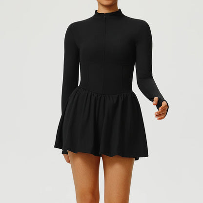 Women's Tracksuit Gym Jumpsuit Fitness Suit Short Sets V Back Sports Overalls Yoga Clothing Tennis Skirt Workout Set Sportswear