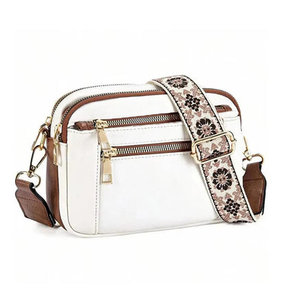 Retro modeklassieker, multifunctionele damestas, crossbodytas met schouderband met ritssluiting, kleine vierkante tas, geschikt voor kantoor