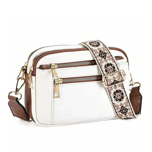 Retro modeklassieker, multifunctionele damestas, crossbodytas met schouderband met ritssluiting, kleine vierkante tas, geschikt voor kantoor