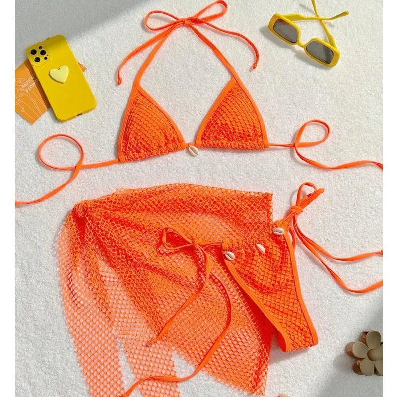 2025 Sexy Bikinis Female Swimsuits Women's Three-Piece Swimwear Beach Swim Wear Bathing Suits Brazilian Bikini Set Pool Bather