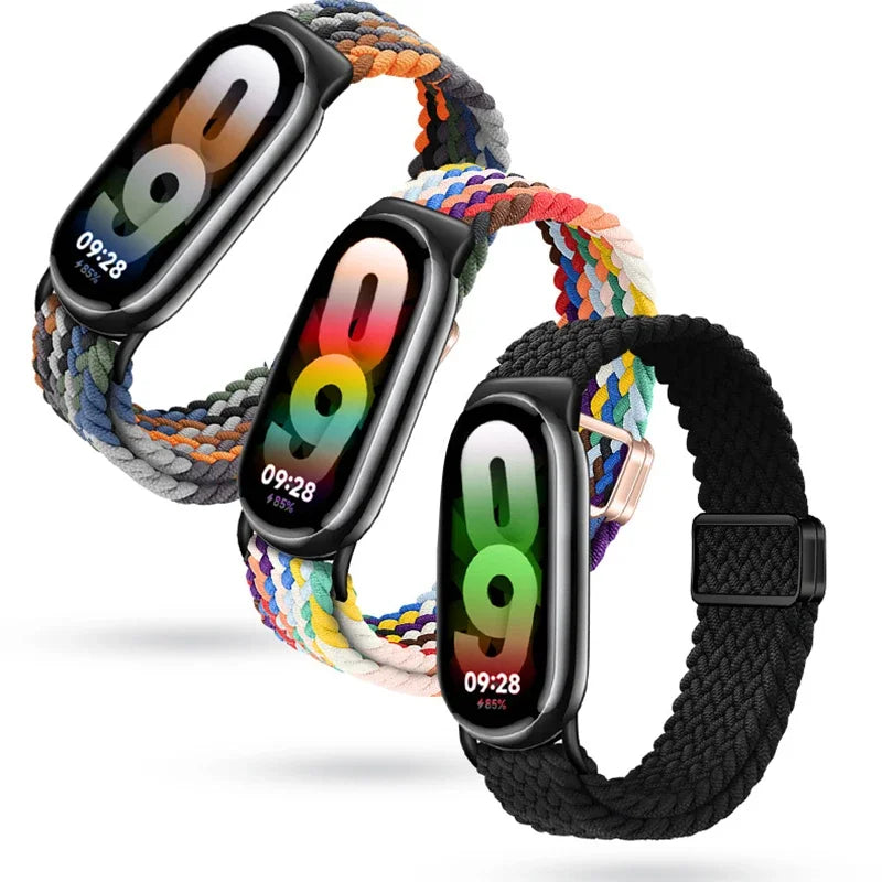 Nylon Strap for Xiaomi Mi Band 9/8 High Quality Breathable Sports Wristband Accessories for Mi Band 10 9 NFC Replace Watchband