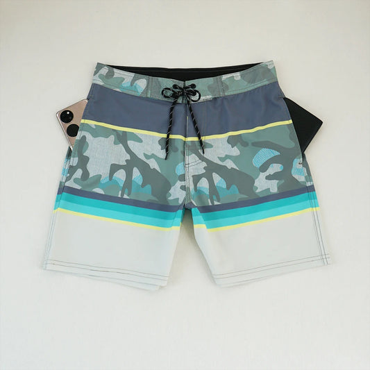 Strandshorts voor heren Surfzwemstrandshorts Rekbaar Sneldrogend Waterdicht Ademend Sportzwembroek Bermuda