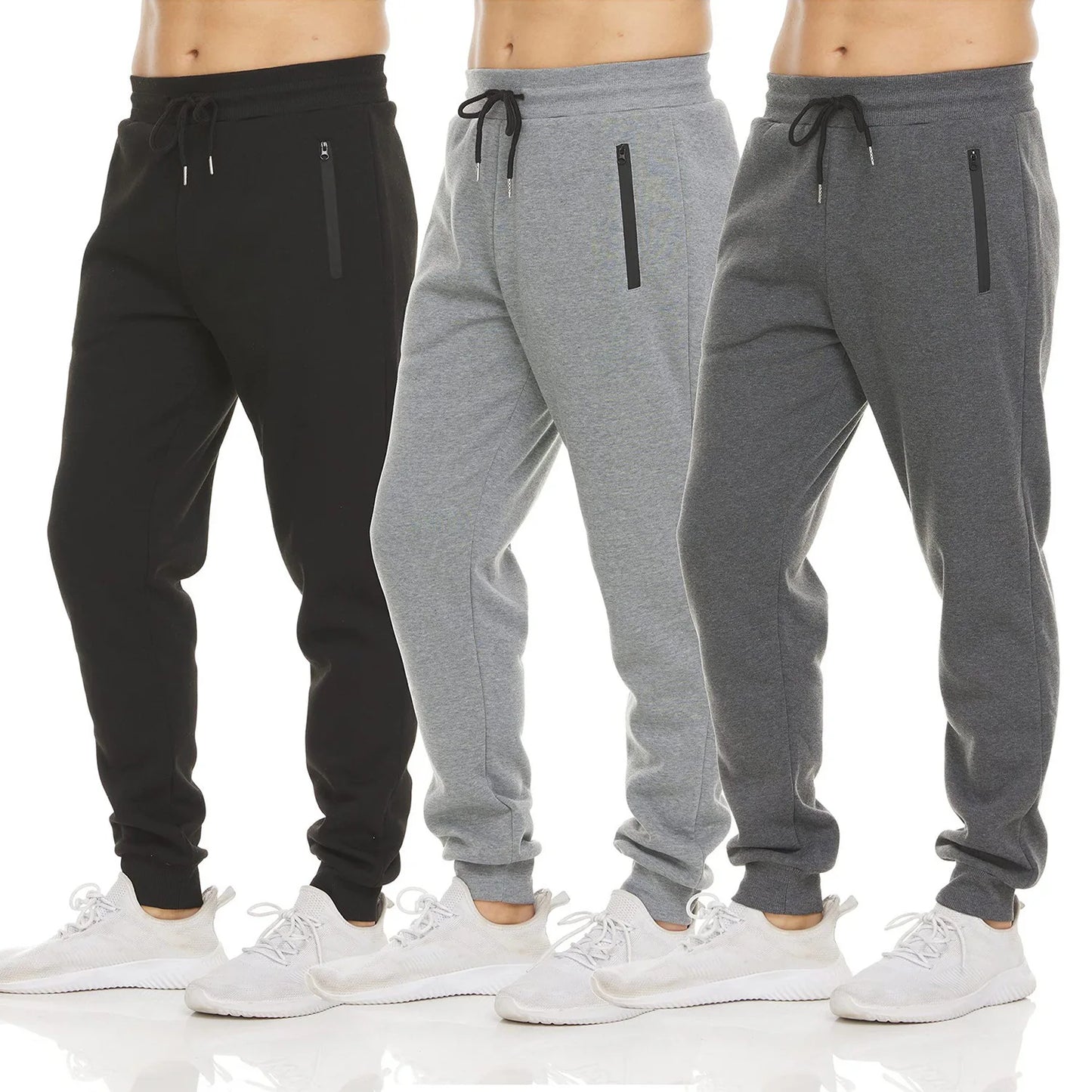 2024 new Sweatpants Streetwear Trousers Men Pants Solid color Drawstring Zipper Pockets Cargo Pants Men Overalls Running pants