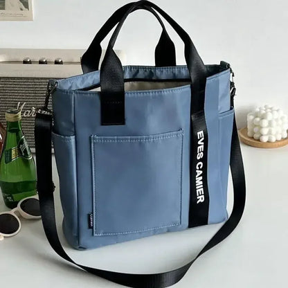 Nieuwe Casual Tote Schoudertas met grote capaciteit Nylon Waterdichte canvas handtas Eenvoudige mode Messenger Bags voor schoolmeisje