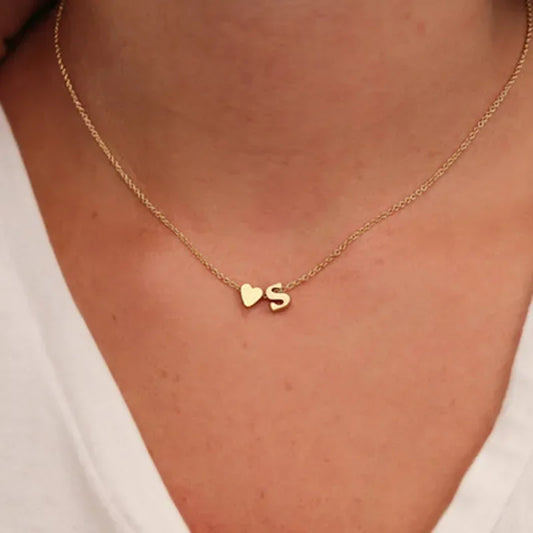 SUMENG Mode Klein Hart Sierlijke Initial Ketting Goud Zilver Kleur Brief Naam Choker Voor Vrouwen Hanger Sieraden Gift