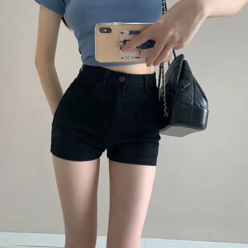 Gescheurde rauwe denim shorts voor dames mode A-lijn zoom vrouwelijke zomer hotpants streetwear blauwe kleding mager sexy retro vrije tijd