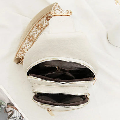 Fashionable Soft Leather Crossbody Bag Women's Backpack Retro Style Internal Zipper Pocket PU Material Non-AE Brand Origin