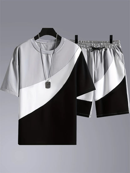 Zomer herenshorts met korte mouwen, gepersonaliseerd logo bedrukte shorts met korte mouwen, losse, ademende, casual mode