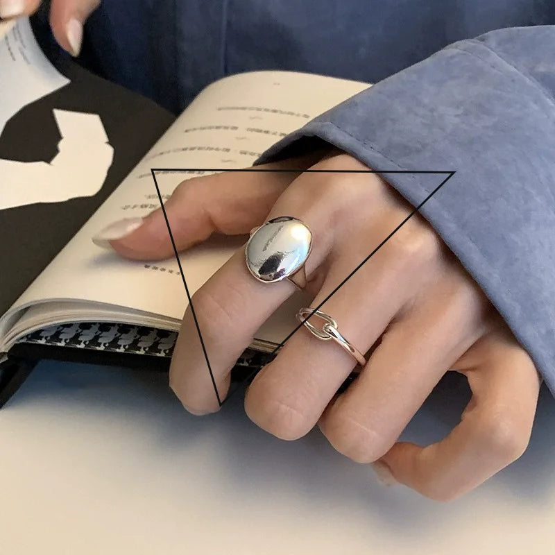 VENTFILLE 925 Sterling Silver Flower Lace Ring Korean Fashion Opening Inlaid CZ Adjustable Rings Valentine's Day Gift