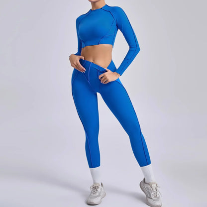 Naadloze yogasets Sport Fitness Hoge taille Heupheffen Mager Ademend Buiten Hardlopen Workout Kleding Gympakken voor dames
