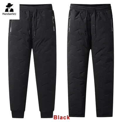 Winter donskatoenen broek Heren Casual waterdichte ritszak Verdikte wol Warme broek Jogger Outdoor Koudbestendige skibroek 7XL