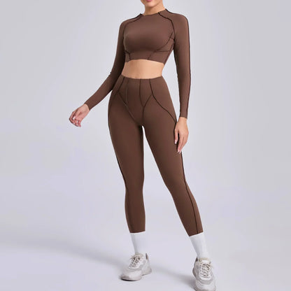 Naadloze yogasets Sport Fitness Hoge taille Heupheffen Mager Ademend Buiten Hardlopen Workout Kleding Gympakken voor dames