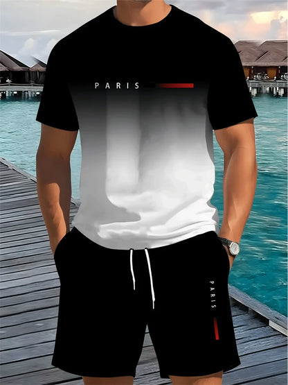 Zomer herenshorts met korte mouwen, gepersonaliseerd logo bedrukte shorts met korte mouwen, losse, ademende, casual mode